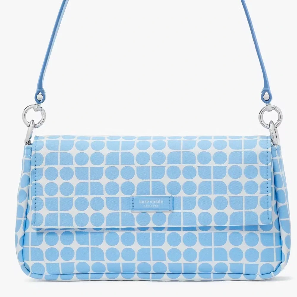 Kate Spade Noel Jacquard Convertible Crossbody Canvas XBody Shoulder Handbag